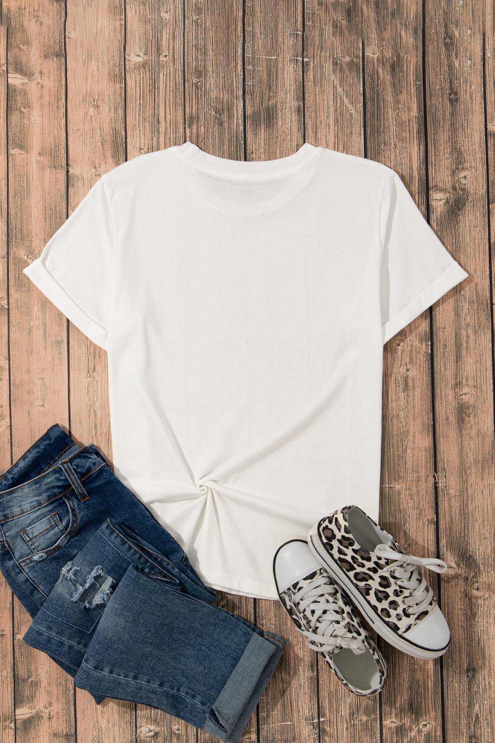 1776 Round Neck Short Sleeve T - Shirt - GlamBee Fashion