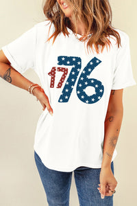 Thumbnail for 1776 Round Neck Short Sleeve T - Shirt - GlamBee Fashion