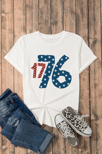 Thumbnail for 1776 Round Neck Short Sleeve T - Shirt - GlamBee Fashion