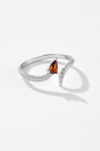 Thumbnail for 925 Sterling Silver Zircon Snake Shape Ring - GlamBee Fashion