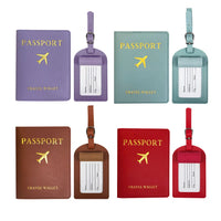 Thumbnail for Men Women PU Leather Cute Luggage Tag Suitcase Address Label Baggage Boarding Bag Tag Name ID Address Holder Travel Accessorie - GlamBee Fashion