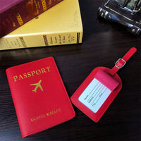 Thumbnail for Men Women PU Leather Cute Luggage Tag Suitcase Address Label Baggage Boarding Bag Tag Name ID Address Holder Travel Accessorie - GlamBee Fashion