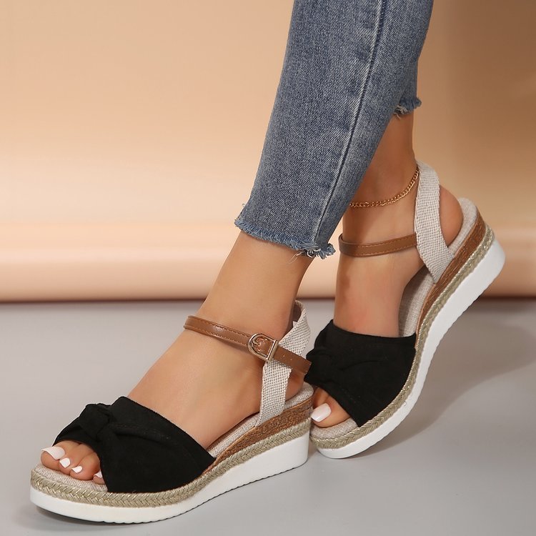 Bowknot Platform Sandals - GlamBee Fashion