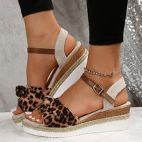 Thumbnail for Bowknot Platform Sandals - GlamBee Fashion