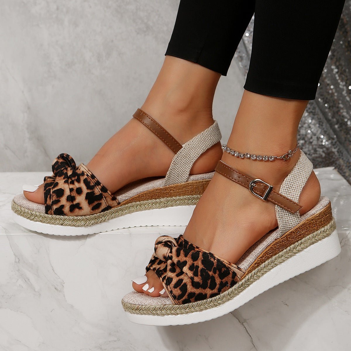 Bowknot Platform Sandals - GlamBee Fashion