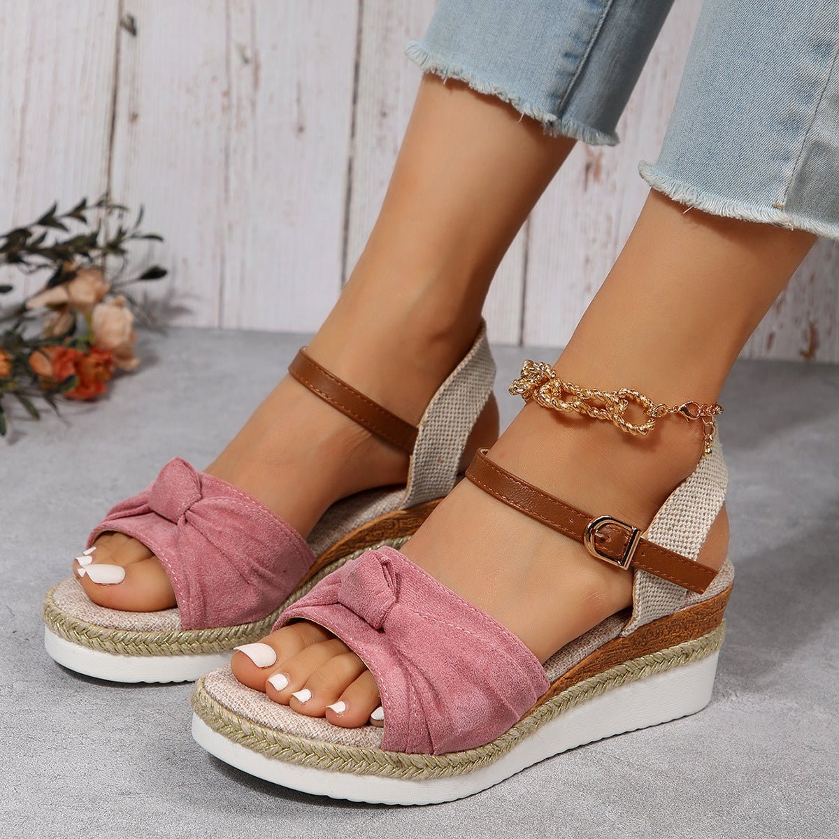 Bowknot Platform Sandals - GlamBee Fashion