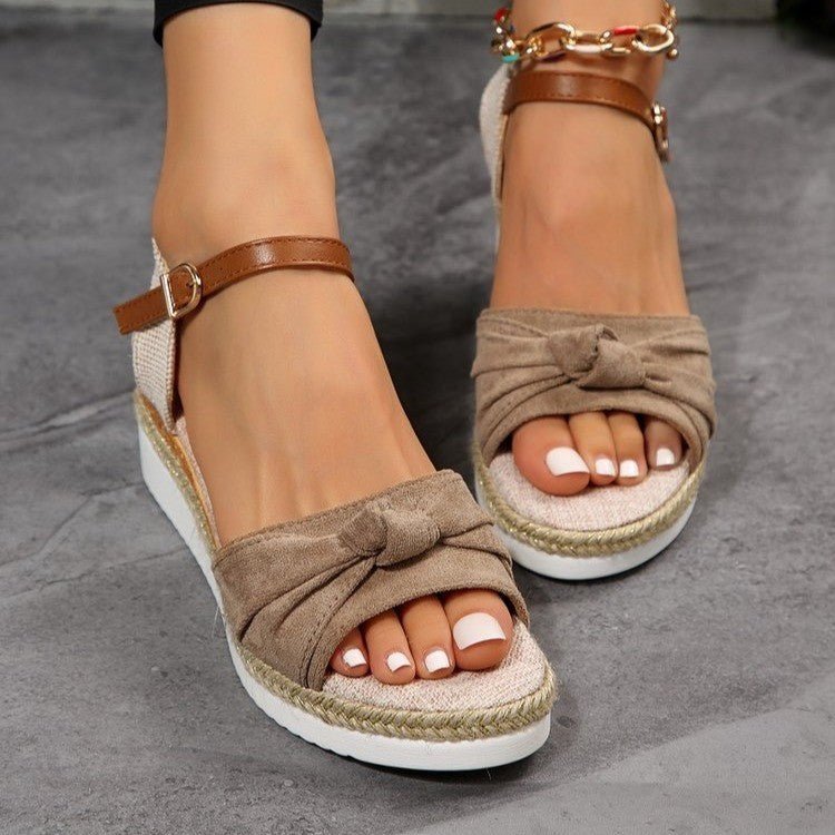 Bowknot Platform Sandals - GlamBee Fashion