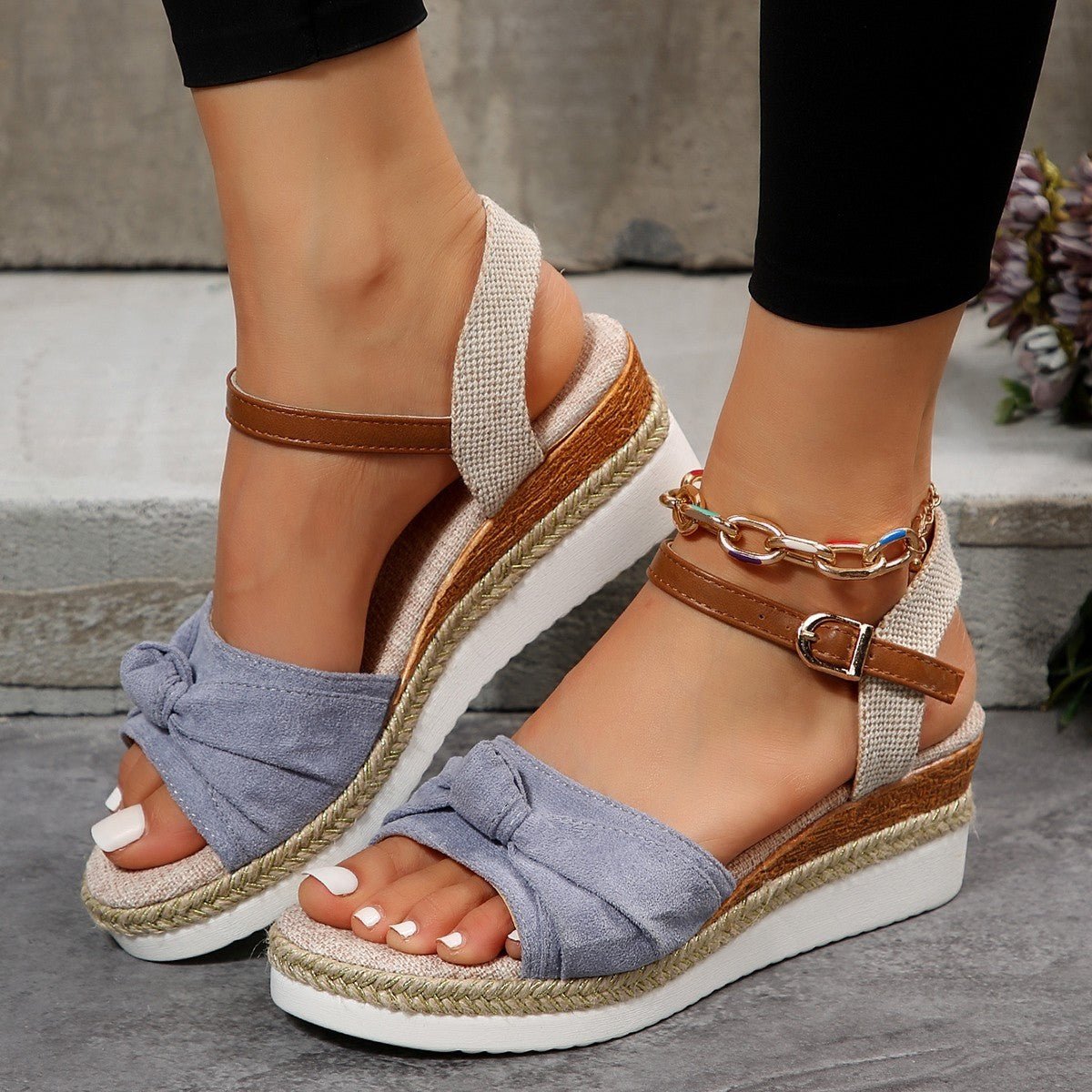 Bowknot Platform Sandals - GlamBee Fashion