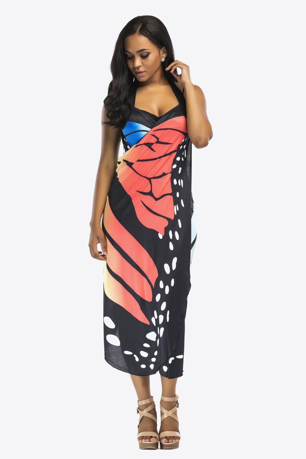 Butterfly Spaghetti Strap Cover Up - GlamBee Fashion