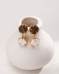 Thumbnail for Café Au Lait Mini Pearl Ball Earring Adjustable Vintage Charm - GlamBee Fashion