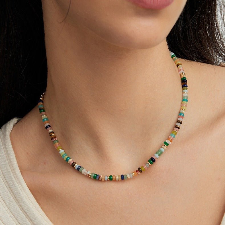 Colorful and Playful Dopamine Beaded Necklace - GlamBee Fashion