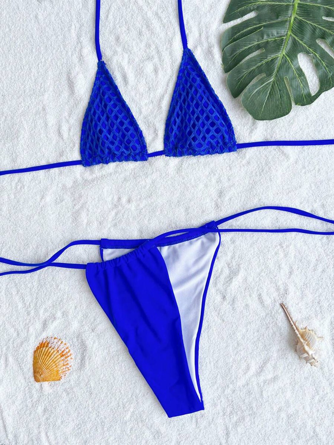 Cutout Halter Neck Three - Piece Swim Set - GlamBee Fashion