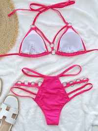 Thumbnail for Cutout Halter Neck Two - Piece Bikini Set - GlamBee Fashion