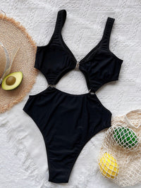 Thumbnail for Cutout Plunge One - Piece Swimwear - GlamBee Fashion