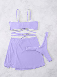 Thumbnail for Cutout Spaghetti Strap Three - Piece Swim Set - GlamBee Fashion