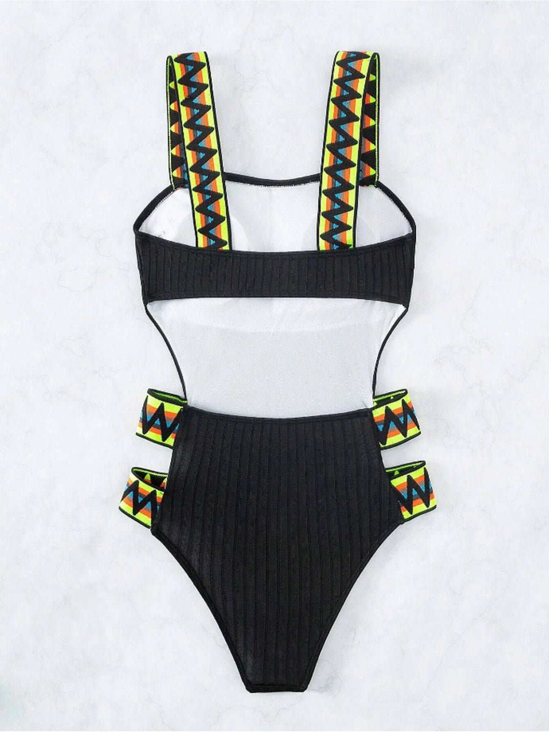 Cutout Wide Strap One - Piece Swimwear - GlamBee Fashion