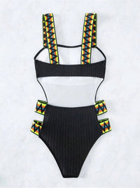 Thumbnail for Cutout Wide Strap One - Piece Swimwear - GlamBee Fashion