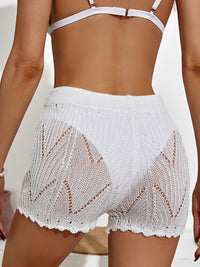 Thumbnail for Drawstring Cutout Swim Shorts - GlamBee Fashion