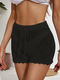 Thumbnail for Drawstring Cutout Swim Shorts - GlamBee Fashion