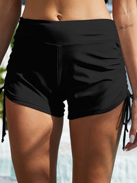 Thumbnail for Drawstring Mid - Rise Waist Swim Shorts - GlamBee Fashion