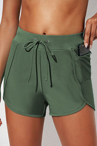 Thumbnail for Drawstring Waist Swim Shorts - GlamBee Fashion