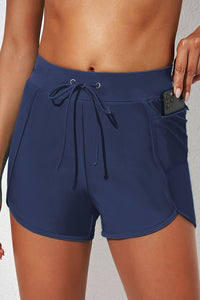 Thumbnail for Drawstring Waist Swim Shorts - GlamBee Fashion