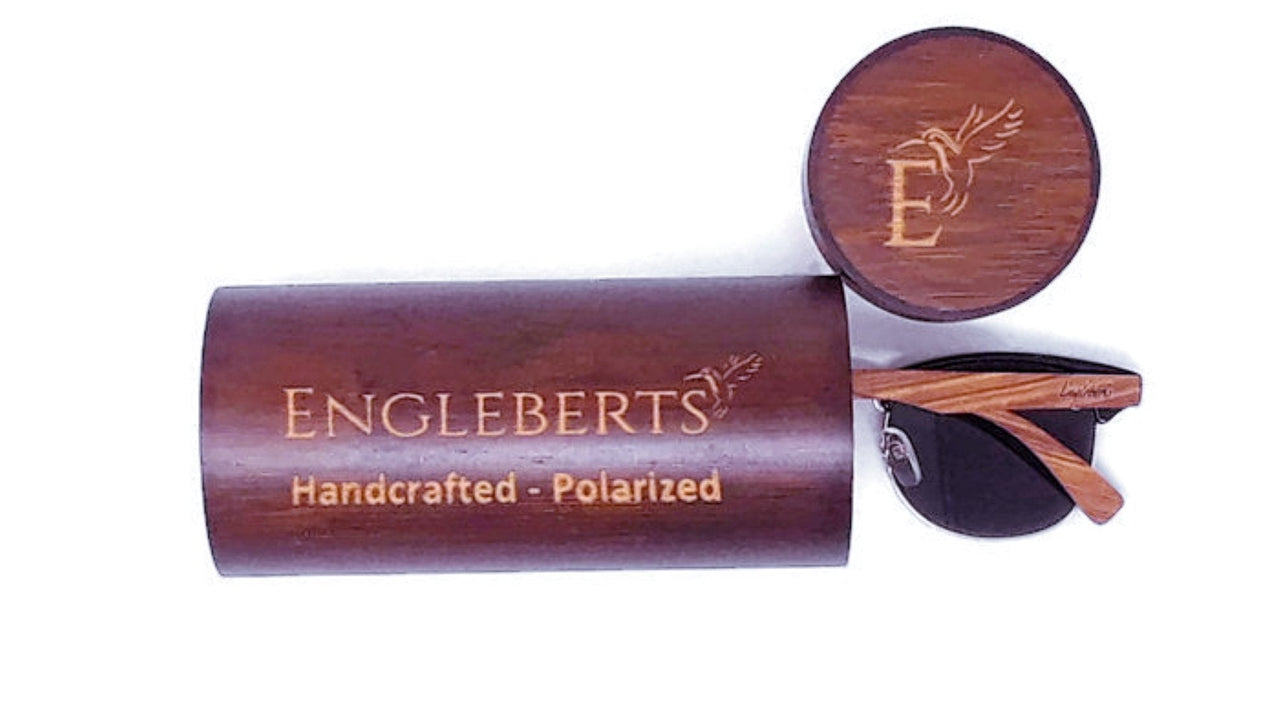 Engleberts Premium Walnut Wood Club Style Sunglasses - GlamBee Fashion