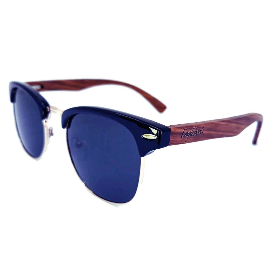 Engleberts Premium Walnut Wood Club Style Sunglasses - GlamBee Fashion