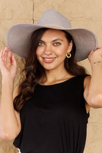 Thumbnail for Fame Keep Me Close Straw Braided Rope Strap Fedora Hat - GlamBee Fashion