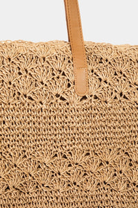 Thumbnail for Fame Straw Braided Tote Bag - GlamBee Fashion