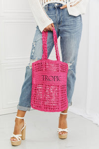 Thumbnail for Fame Tropic Babe Staw Tote Bag - GlamBee Fashion