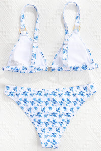 Thumbnail for Floral Ring Detail Bikini Set - GlamBee Fashion