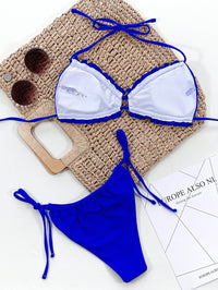 Thumbnail for Frill Trill Halter Neck Bikini Set - GlamBee Fashion