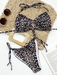 Thumbnail for Frill Trill Halter Neck Bikini Set - GlamBee Fashion