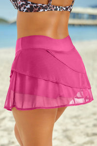 Thumbnail for Full Size Layered Swim Skirt - GlamBee Fashion