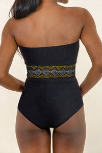 Thumbnail for Geometric Tube Sleeveless One - Piece Swimwear - GlamBee Fashion