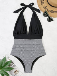 Thumbnail for Halter Neck One - Piece Swimwear - GlamBee Fashion