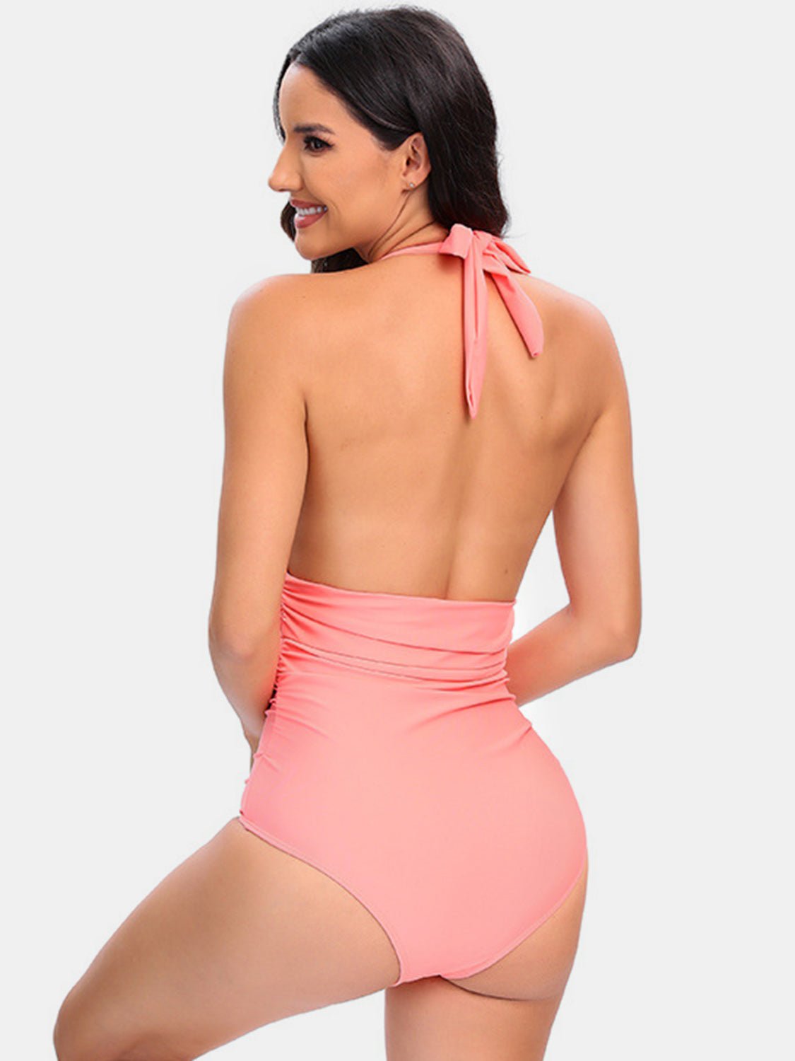 Halter Neck One - Piece Swimwear - GlamBee Fashion