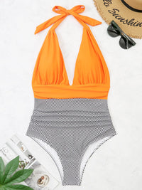 Thumbnail for Halter Neck One - Piece Swimwear - GlamBee Fashion