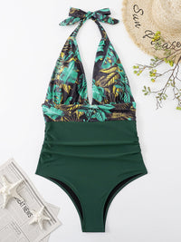 Thumbnail for Halter Neck One - Piece Swimwear - GlamBee Fashion