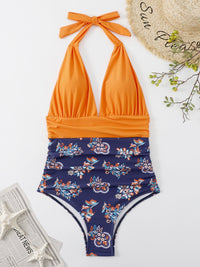 Thumbnail for Halter Neck One - Piece Swimwear - GlamBee Fashion