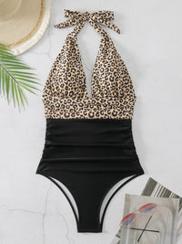 Thumbnail for Halter Neck One - Piece Swimwear - GlamBee Fashion