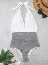 Thumbnail for Halter Neck One - Piece Swimwear - GlamBee Fashion