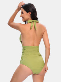 Thumbnail for Halter Neck One - Piece Swimwear - GlamBee Fashion