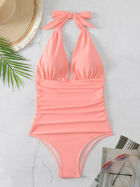 Thumbnail for Halter Neck One - Piece Swimwear - GlamBee Fashion