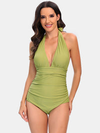 Thumbnail for Halter Neck One - Piece Swimwear - GlamBee Fashion