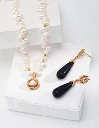 Thumbnail for Ideal Love Pearl Necklace with Camellia Pendant - GlamBee Fashion