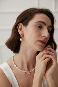 Thumbnail for Ideal Love Pearl Necklace with Camellia Pendant - GlamBee Fashion