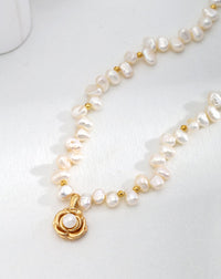 Thumbnail for Ideal Love Pearl Necklace with Camellia Pendant - GlamBee Fashion