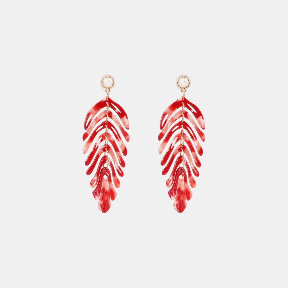 Leaf Shape Dangle Earrings - GlamBee Fashion